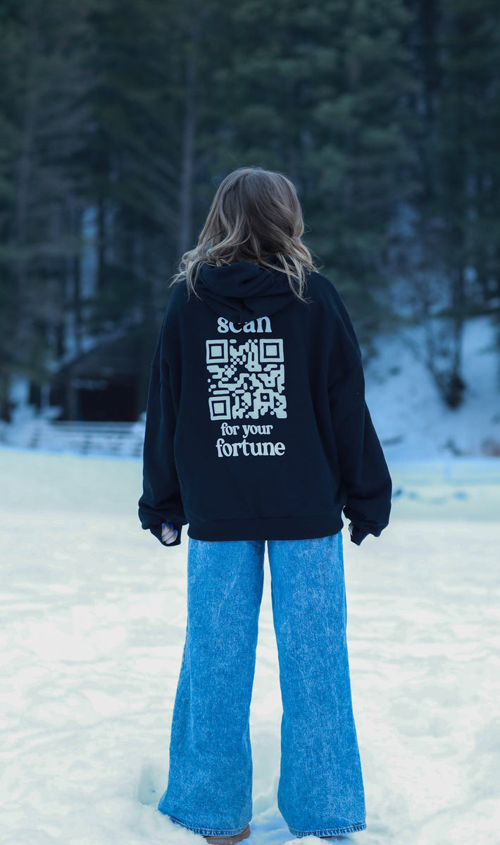 isle of view - scan for your fortune- QR code sweatshirt – Rad Swim