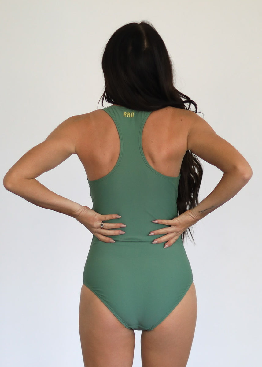 Green Jenna - Zipper One-Piece Swimsuit - $74 – Rad Swim