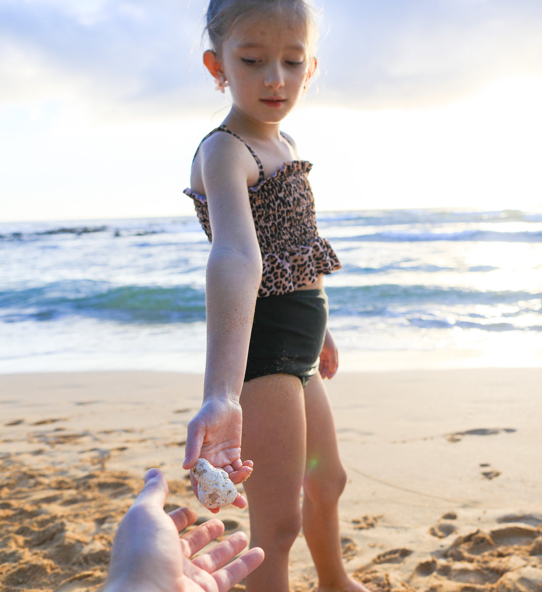 Girls' Ashley - Smocked Tankini - $32