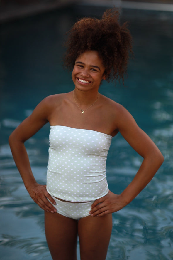Piper - Reversible Tankini - Hearts/Gingham