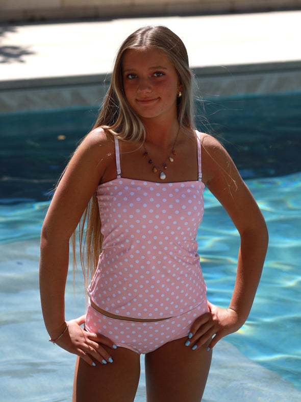 Tween Piper - Pink Reversible Tankini