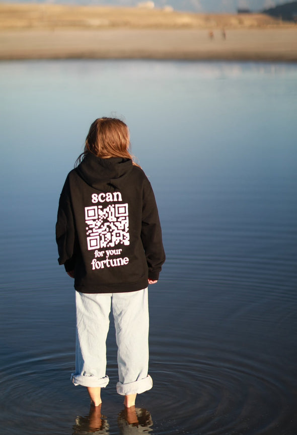 isle of view - scan for your fortune- QR code sweatshirt