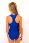 Jenna - Royal Blue Zipper One-Piece Swimsuit *New*