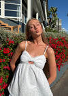 Lola - White Eyelet Tankini - $74