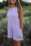Pink / Lilac Textured Romper - $38