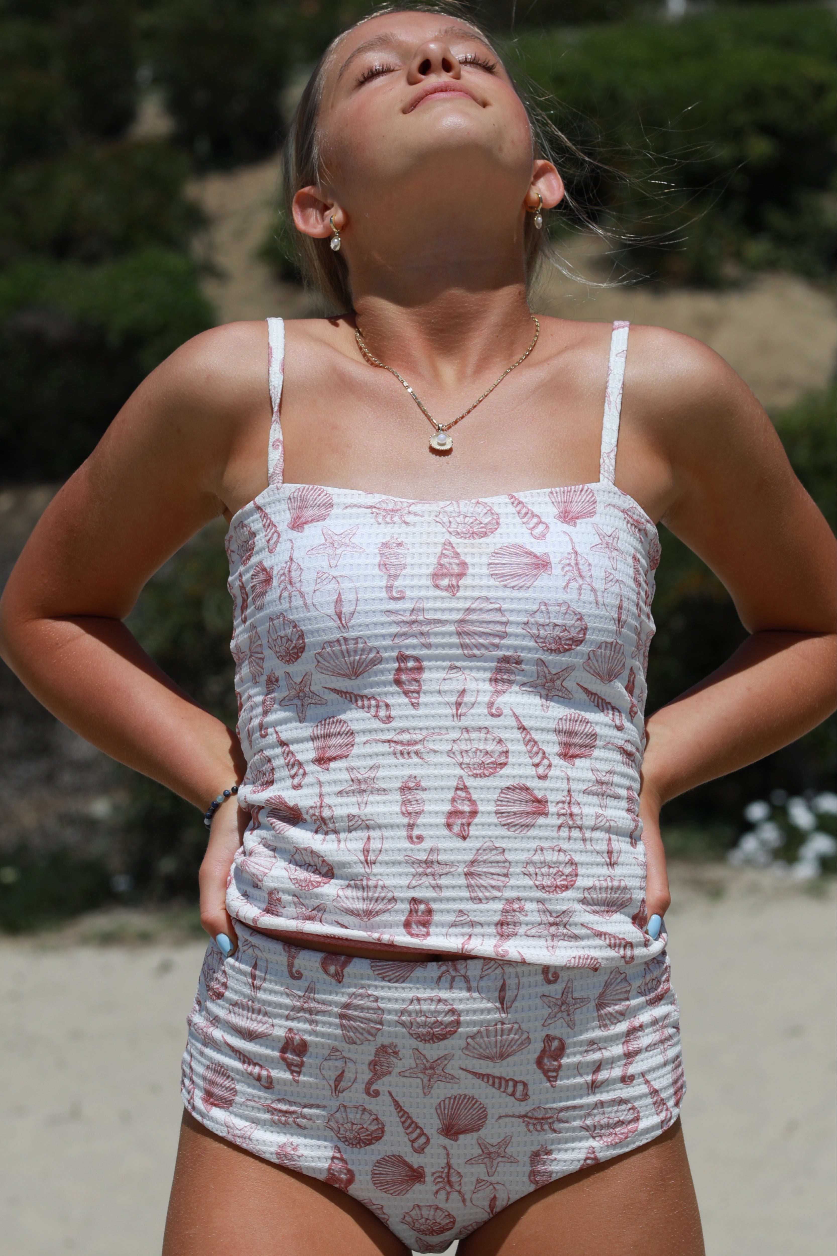 Tween Saylor Salmon Pink Reversible Tankini Preorder Rad Swim tween-saylor-salmon-pink-reversible-tankini-preorder-rad-swim
