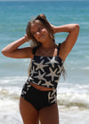 Tween Ava - Starfish Reversible Tankini - $56