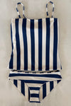Amelia - Navy Striped Reversible Tankini *Preorder*