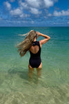 Capri - Heart Back Black One-Piece - $88