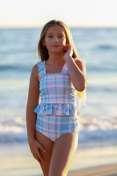 .com: Rad Swim Teen Girls Swimsuit Two-Piece Ruched Tankini Swimming  Suit Blue Size 14 yr : Clothing, Shoes & Jewelry