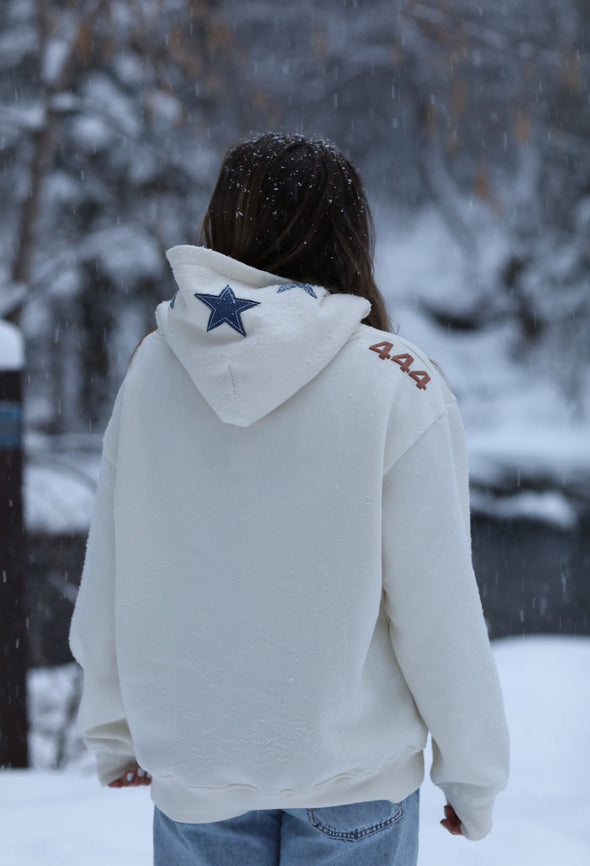 denim star 444 angel number hoodie