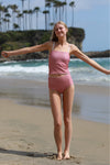 Saylor - Salmon Pink Reversible Tankini - $86 *Restocking Soon