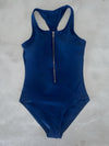 Jenna - Navy Zipper One-Piece Swimsuit - $74