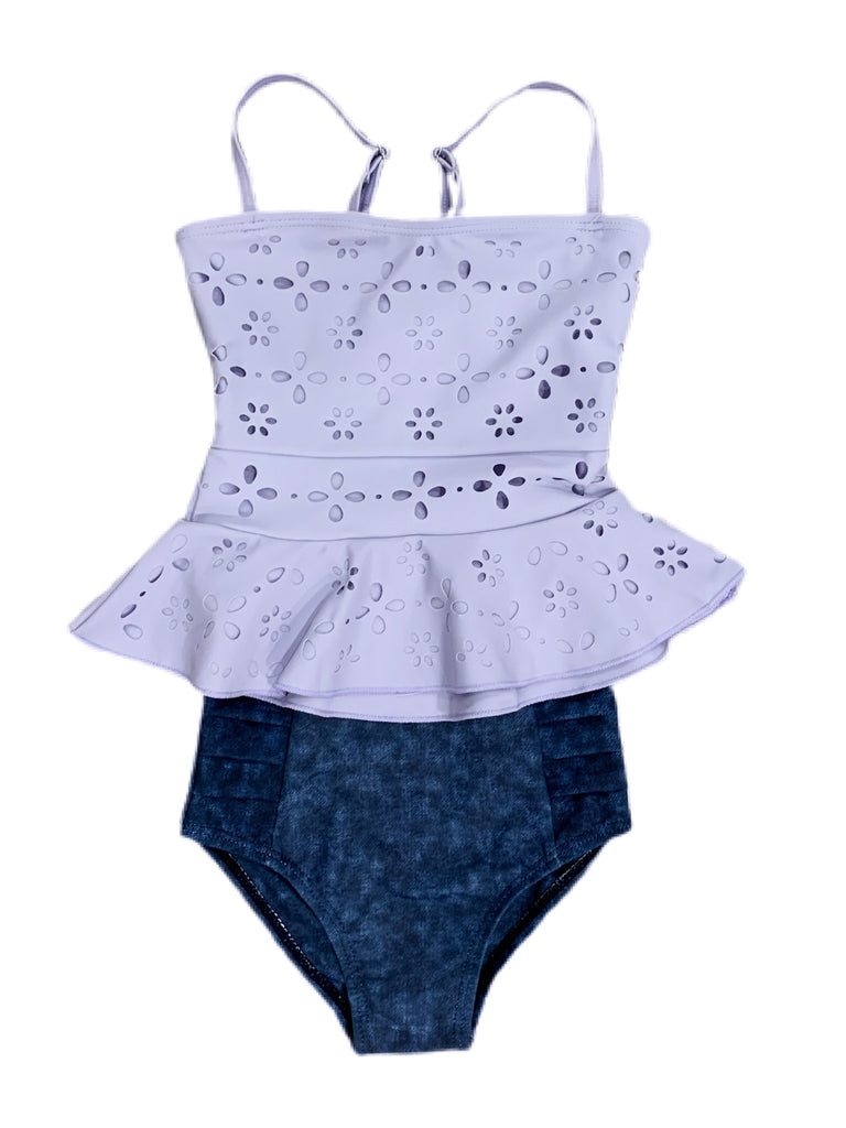AMERI ★ WAVE PEPLUM SWIMWEAR Breanne - Floral Peplum Swimsuit - $20 – Rad Swim