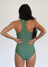 Green Jenna - Zipper One-Piece Swimsuit - $74