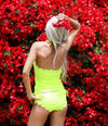 Hallie Tankini - Neon Yellow - $32