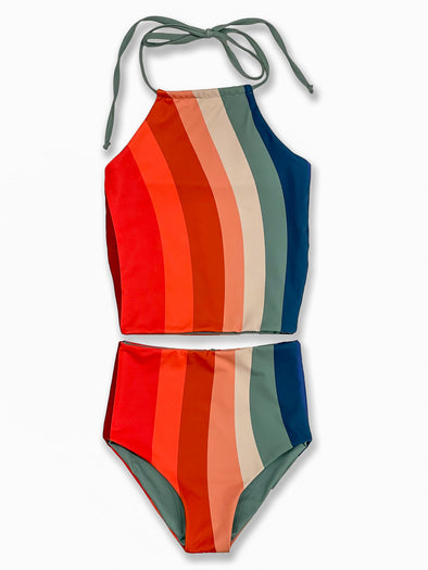 Rad Swim Tween Jenna - Green Zipper One-Piece Bathing Suit - 6