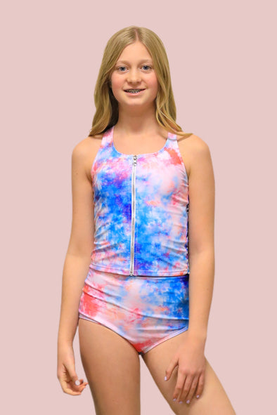 Jenna - White Zipper One-Piece Swimsuit - $52 – Rad Swim