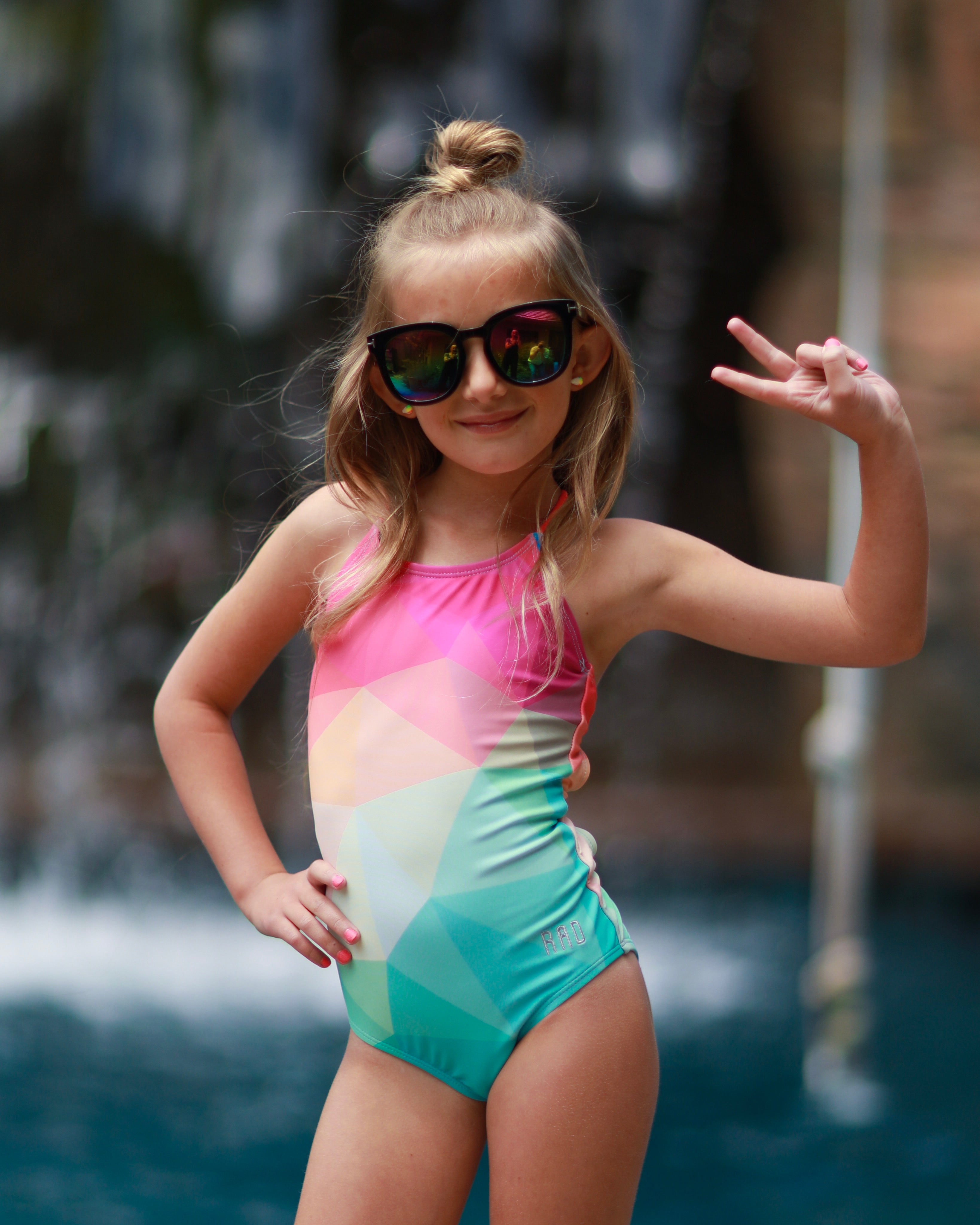 Little Girls Josie Multi Colored One Piece 32 Rad Swim