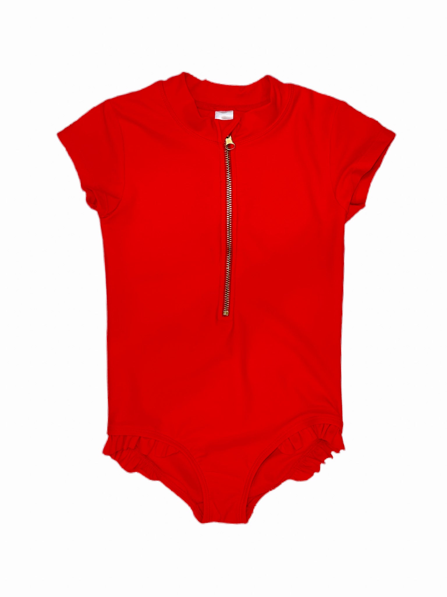 Rad Swim Tween Red Jenna - Zipper One-Piece Bathing Suit - 10