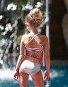 Tween Josie - Silver ruffle tankini - $32