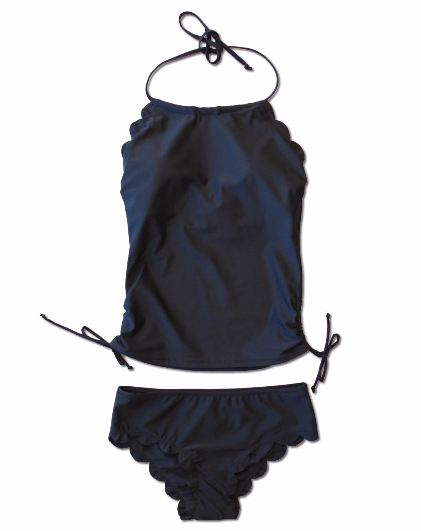 scalloped tankini top